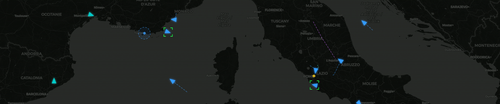 Military aircraft tracking dashboard
